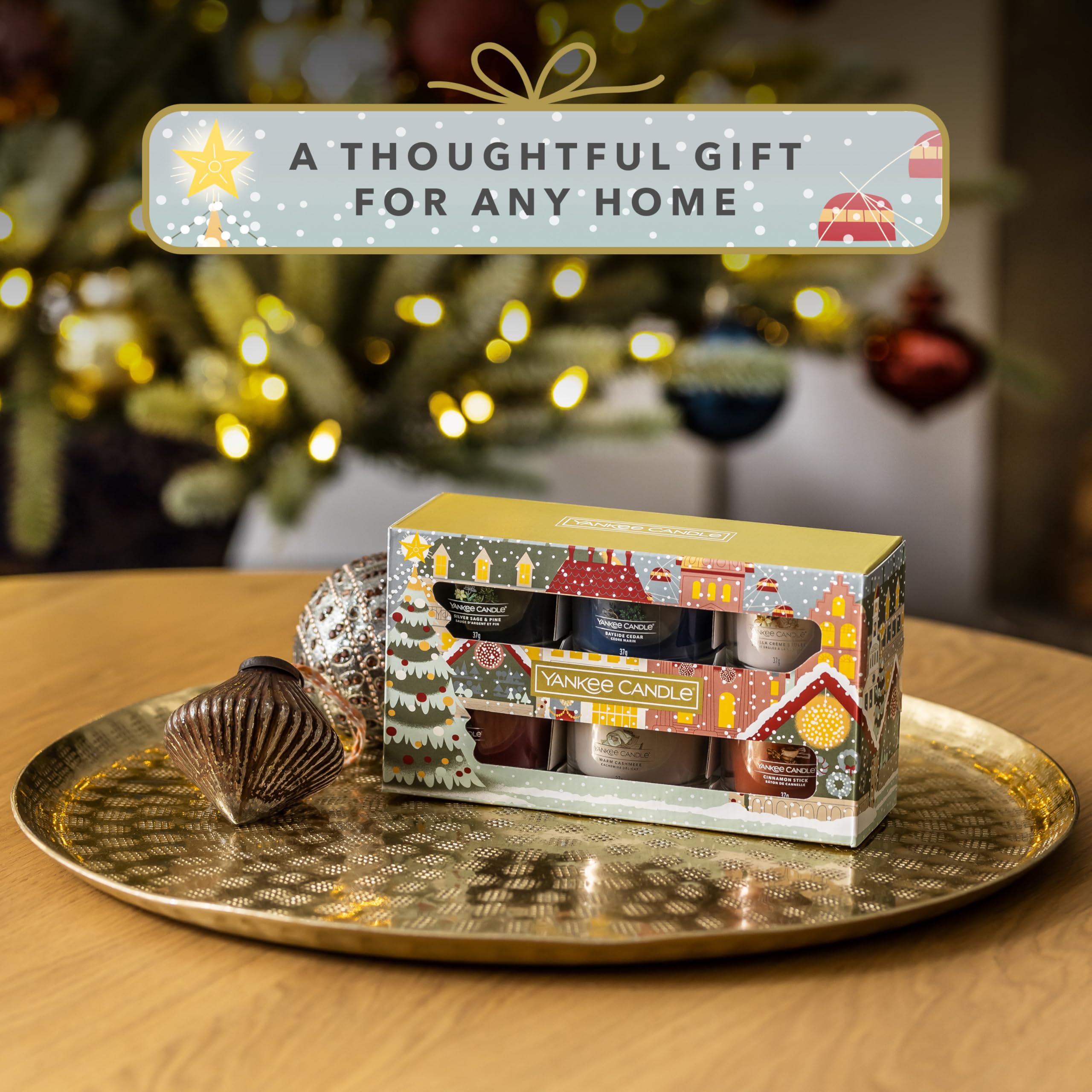 Candle Christmas Scented Candles Gift Set | 6 Scented Mini Filled Votive Signature Candles | Soy Blend Wax Mix | Perfect Christmas Gifts for Women