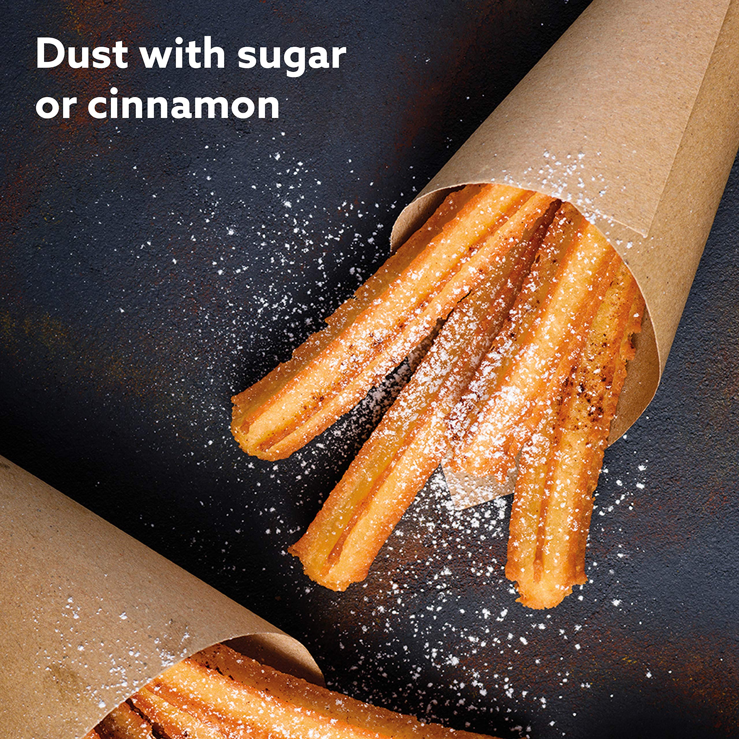 Global Gizmos 35529 Churros Maker 700W / Piping Bag Included/Thermostatically Controlled 180° Rotary System For The Perfect Bake/Freshly Bake 4 Churros At A Time/Ready In Minutes