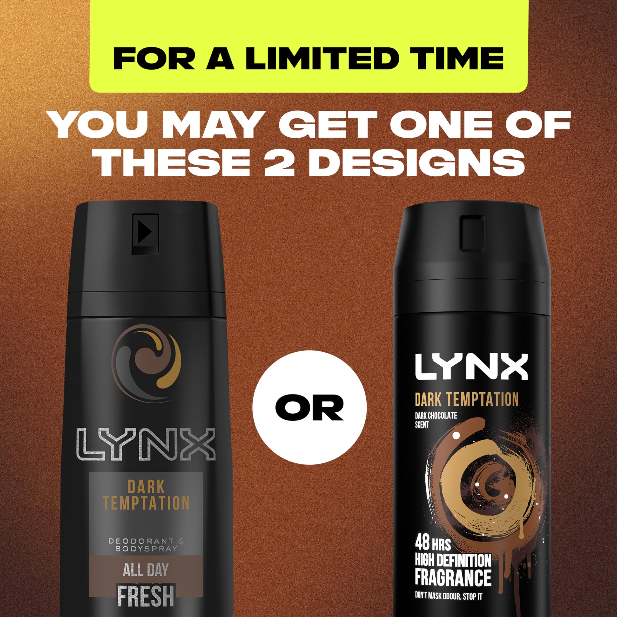 Lynx Dark Temptation Body Spray Deodorant pack of 6 150 ml