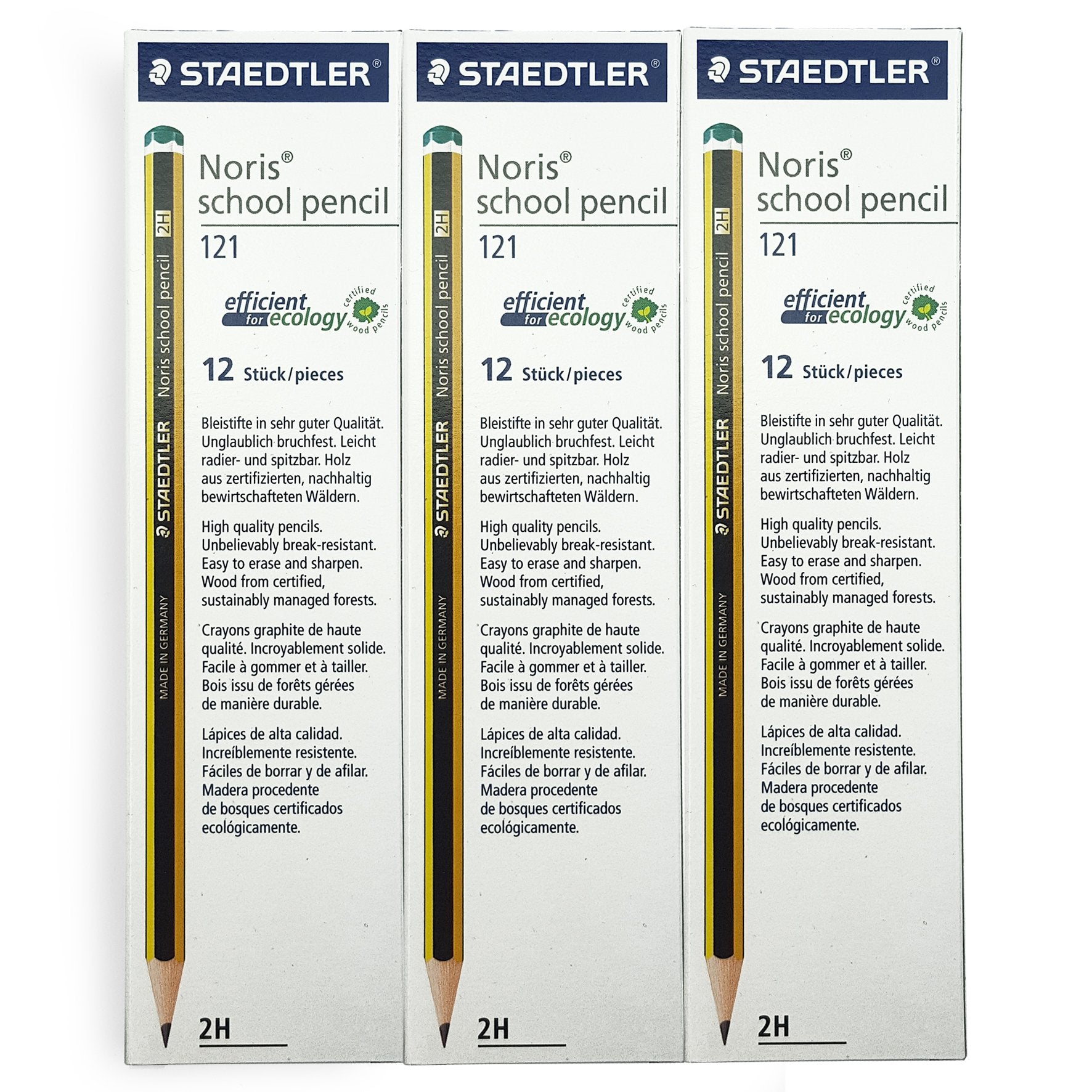 Staedtler Noris School Pencils 121 - 2H Grade [Pack of 36]