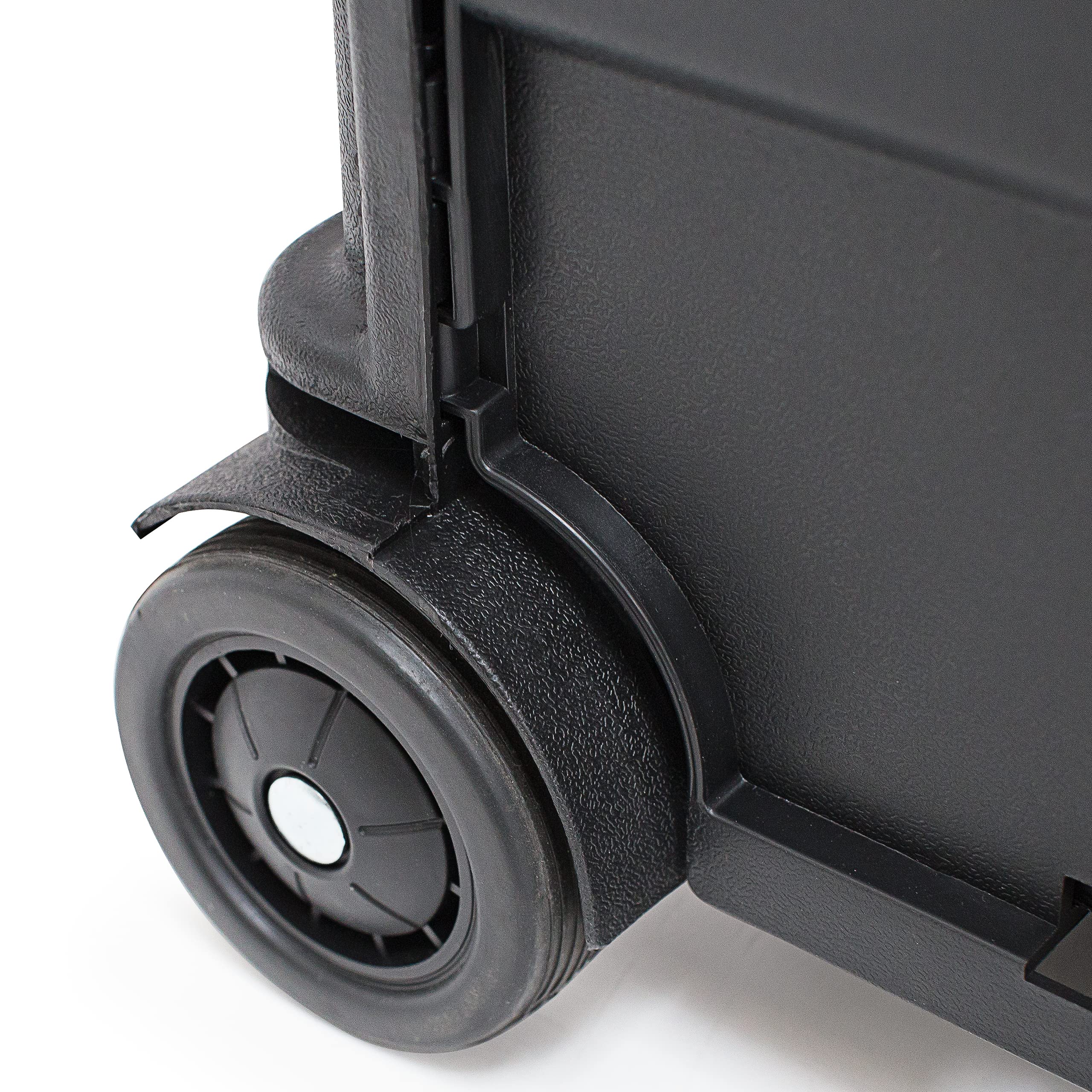 Relaxdays Heavy Duty Foldable Shopping Trolley, 35 kg, Wheeled Crate, 39 x 42 x 37 cm, Aluminium and Plastic, Black, 39 x 37 x 42 cm